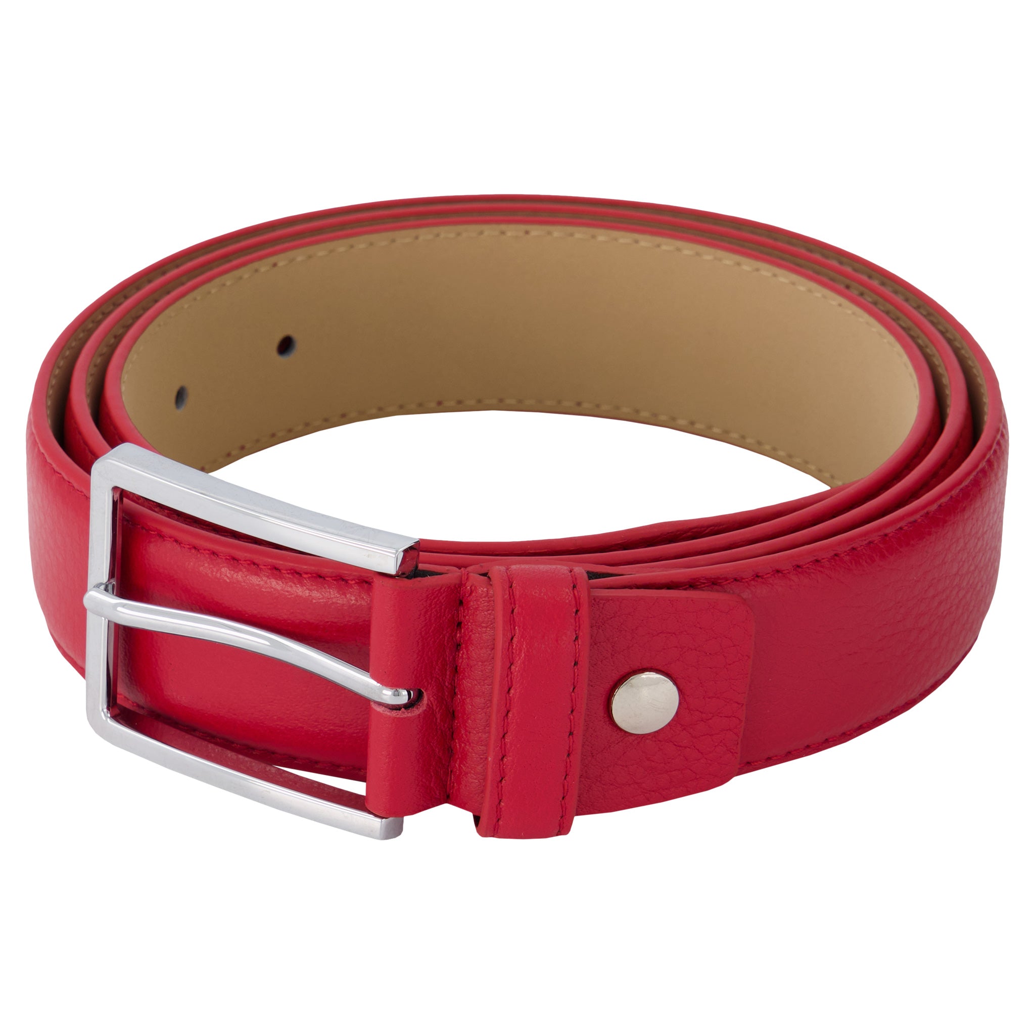 Red Belt With Gold Buckle Men's Belts Casual Belt Handmade -  Israel